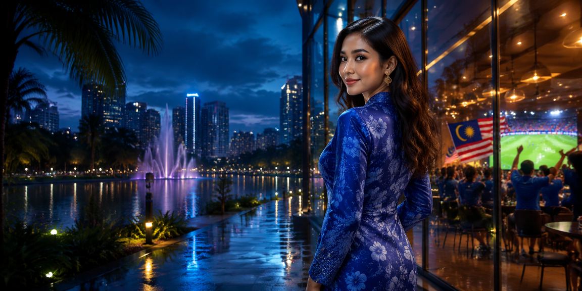 Pengguna Malaysia dalam pakaian baju kurung mengakses platform pertaruhan vip4k melalui telefon